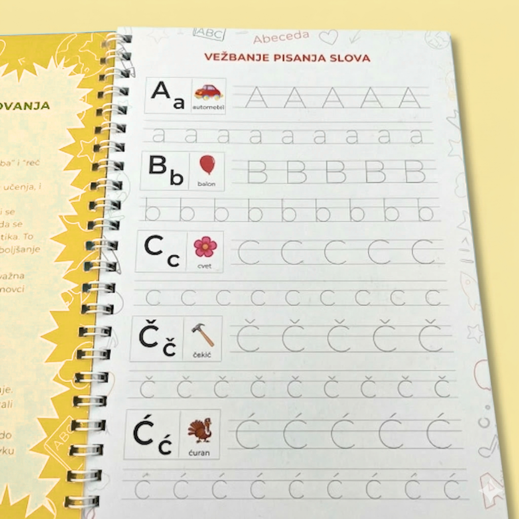 Štampana Abeceda i Brojevi (Magična Sveska)